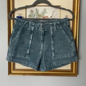 Blue Corduroy Shorts